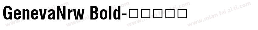 GenevaNrw Bold字体转换